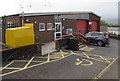 SO2509 : Yellow area outside Blaenavon Fire Station by Jaggery