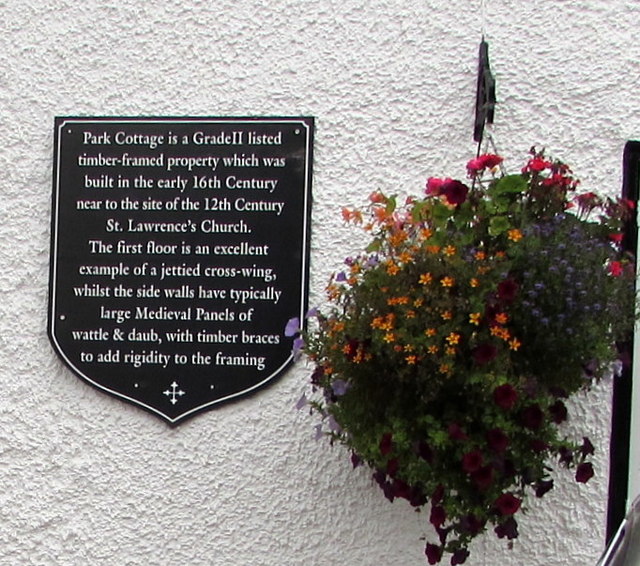 Park Cottage plaque, Warwick