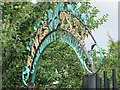 Sign for Bowes Park Community Garden, Myddleton Road, N22