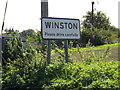 TM1762 : Winston Village Name sign by Geographer
