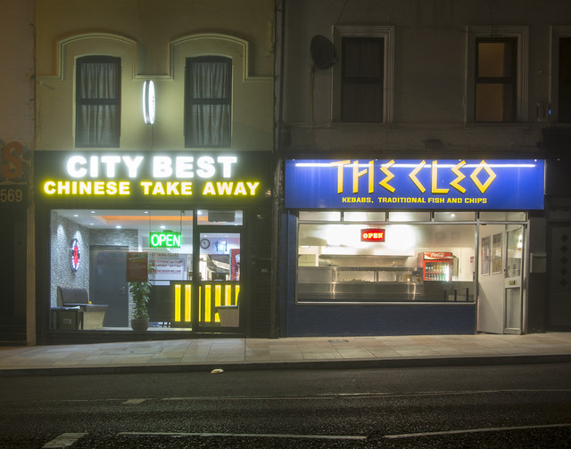 Take-away restaurants, Bangor © Rossographer :: Geograph Ireland