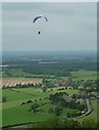 TQ2511 : Powered parachute passes Poynings by Rob Farrow