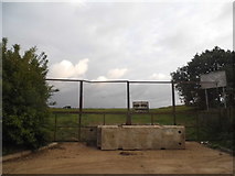 TL3507 : Blocked entrance to Herts county landfill site by David Howard