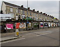 Adverts below Coronation Terrace, Truro