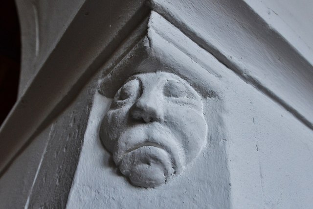 Roydon: St. Remigius Church: Medieval corbel head in north aisle 4