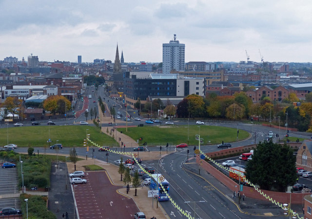 View across Belgrave Circle to Leicester... © Mat Fascione :: Geograph ...