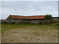 TF8739 : Disused farm buildings and crew yard near Holkham, Norfolk by Richard Humphrey
