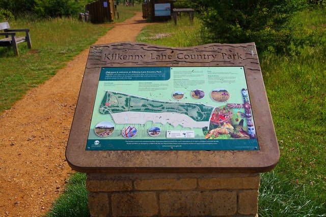 Information plaque, Kilkenny Lane Country Park, Carterton, Oxon