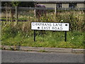 Chapmans Lane & East Road sign