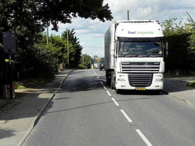DAF XF on The Street (A134) at Ingham