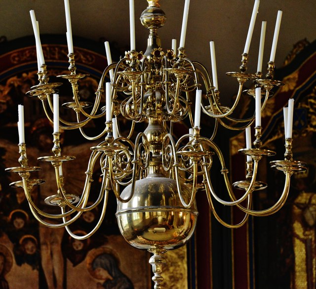 Wymondham Abbey: The chandelier in the north chapel