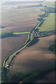 A157approaching Welton le Wold from Louth: aerial 2015