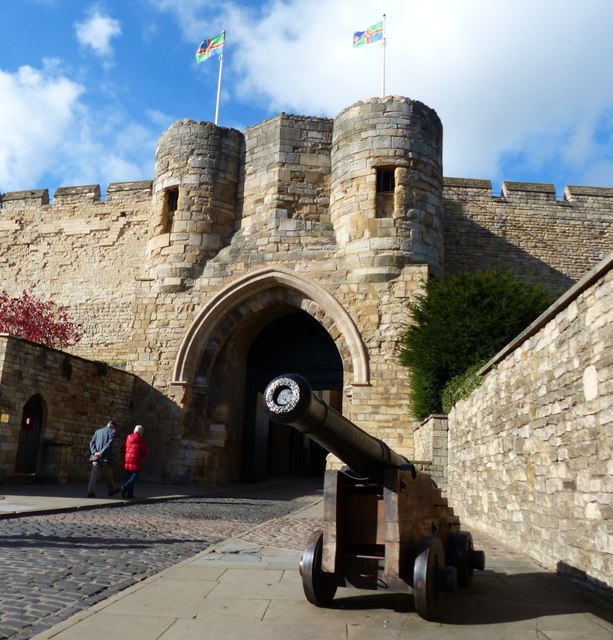 The east gate of Lincoln Castle