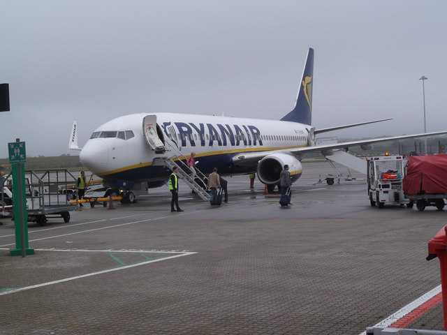 Ryanair flight to Bratislava, Stansted Airport, Essex