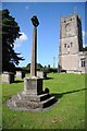 War memorial and tower of Wickwar church