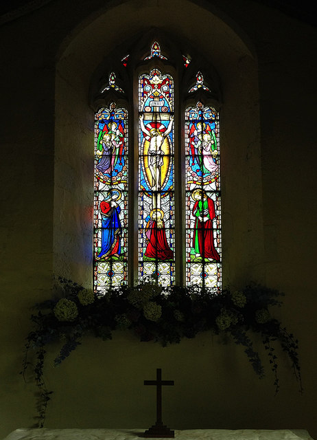Stained glass at St Michael's, Tidcombe