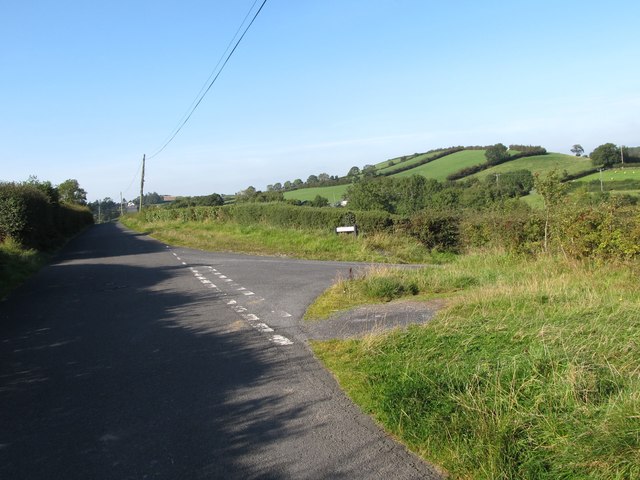 The Spa Road turnoff on the Ballymacarn... © Eric Jones :: Geograph Ireland