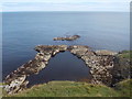 HY6823 : Stronsay: rockpool below the cliff-top path by Chris Downer