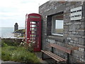 HY4716 : Shapinsay: telephone box at Balfour by Chris Downer