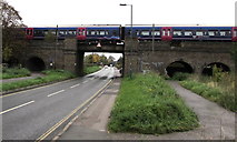 SU9678 : First Great Western train crosses over Eton Wick Road, Eton by Jaggery