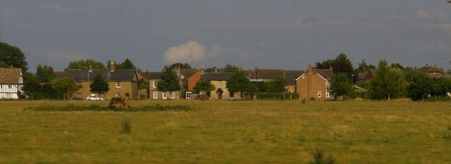 Houses in Offord D'Arcy, from the railway