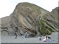 SS2010 : Contorted rock strata at Sandy Mouth Bay, near Bude, Cornwall by Derek Voller