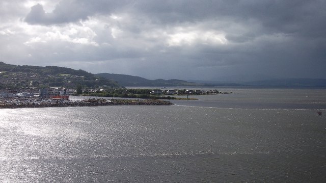 Inverness Harbour seen from the Kessock Bridge