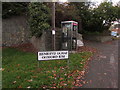 Oldford Rise grey phonebox, Welshpool