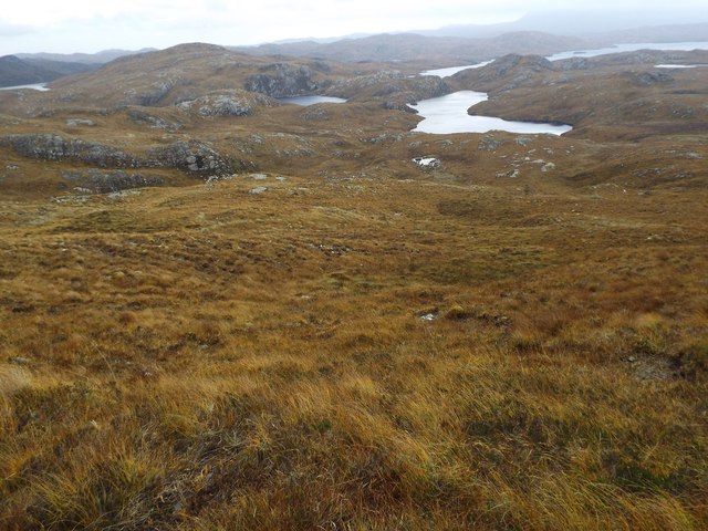 View north-east from high ground in Inverpolly Forest