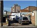 Behind the shops on Church Road, Hendon