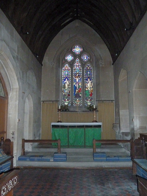 Altar and east window, St James the Great, Bratton