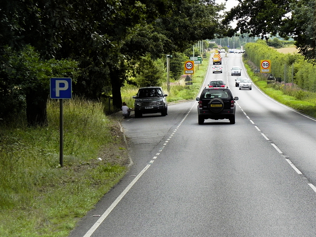 Layby on Westbound A47 near Necton