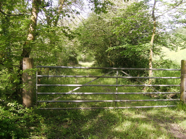 Gate across the site of the Cardi Bach... © chris whitehouse cc-by-sa/2 ...