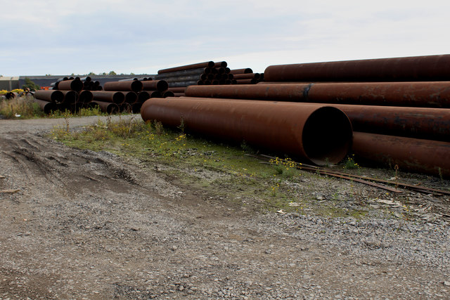 Steel Pipes on the Dalton Airfield Industrial Estate