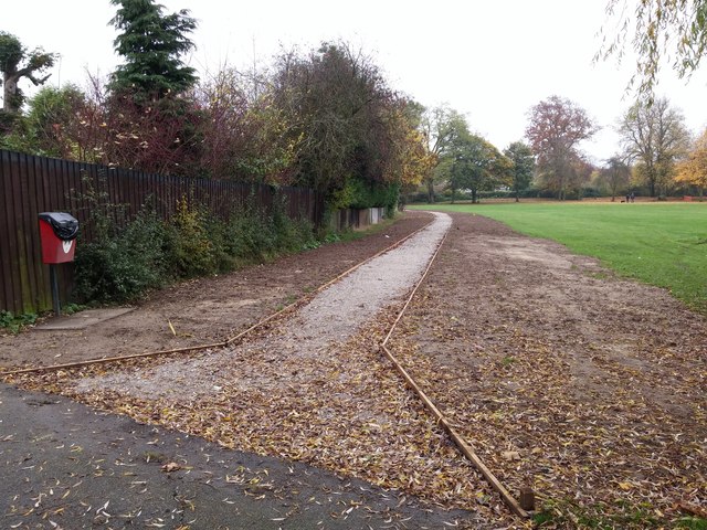 The new path in the Bath Grounds, Ashby de la Zouch