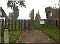 The entrance to Clitterhouse Playing Fields