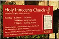 Church of the Holy Innocents: The Sign