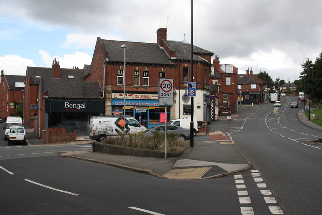 Triangle at Burley Road / Burley Grange Road junction