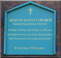 Sign on Kilburn Baptist Church