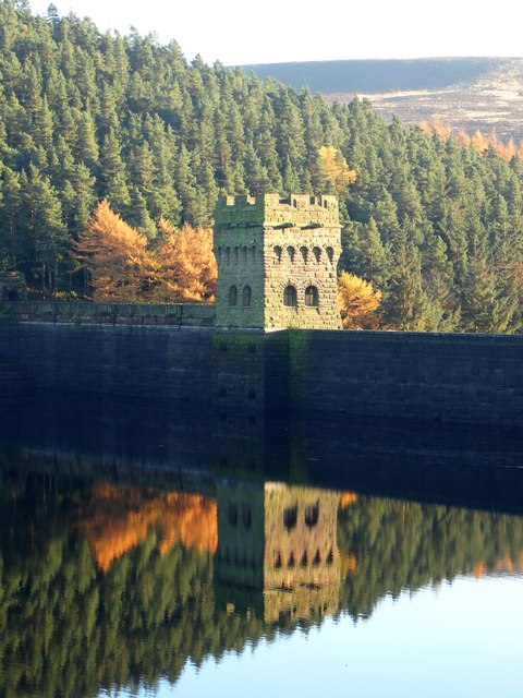 The eastern tower of Howden Dam © Neil Theasby :: Geograph Britain and ...