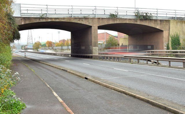 Dee Street bridge, Sydenham bypass, Belfast - November 2015(1)