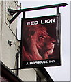 Red Lion name sign, Caersws