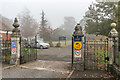 Entrance to Handcross Park School, Handcross, West Sussex