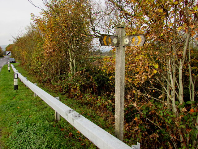 Severn Way signpost, Caersws