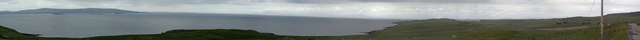 Panorama from A855 viewpoint above Uig