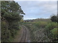 Bend in the track on the Bodmin & Wenford Railway