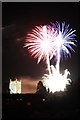 SO8932 : Fireworks above Tewkesbury Abbey #3 by Philip Halling