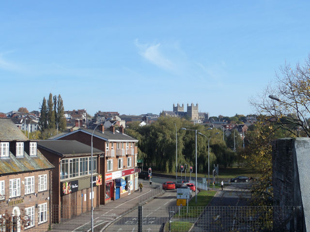 View across Exeter from St Thomas station