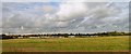 Fields, pylons and caravan site