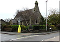 War Memorial and church, Caersws